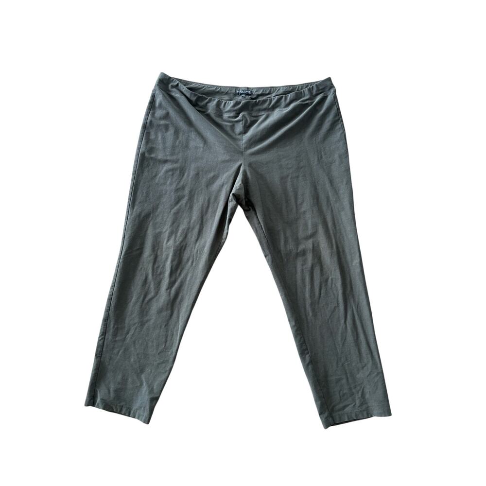 Eileen Fisher pull-on ankle green stretch pants size 2XL